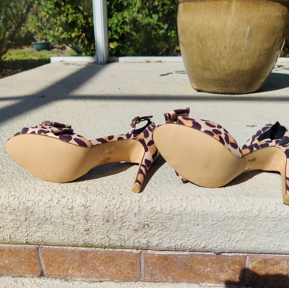 Venus leopard peep toe heels - Picture 6 of 16